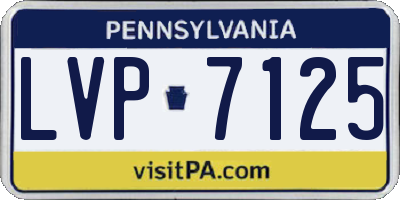 PA license plate LVP7125