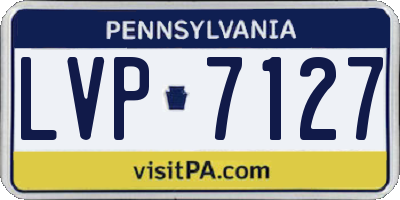PA license plate LVP7127