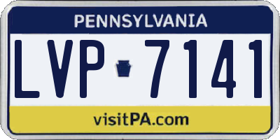 PA license plate LVP7141
