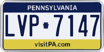 PA license plate LVP7147