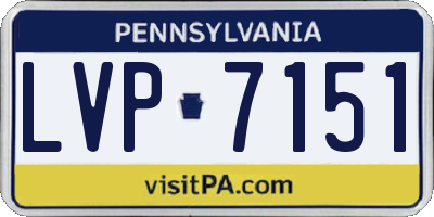 PA license plate LVP7151