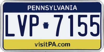PA license plate LVP7155