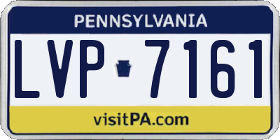 PA license plate LVP7161
