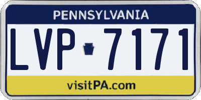 PA license plate LVP7171