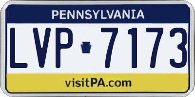 PA license plate LVP7173