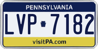 PA license plate LVP7182