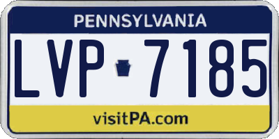 PA license plate LVP7185