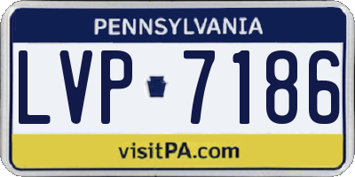 PA license plate LVP7186