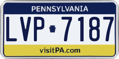 PA license plate LVP7187