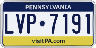 PA license plate LVP7191