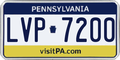 PA license plate LVP7200