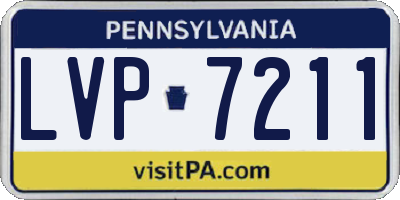 PA license plate LVP7211