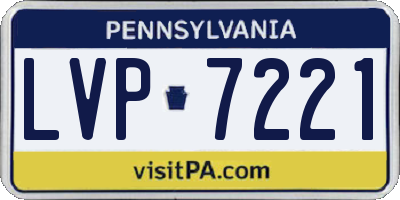 PA license plate LVP7221
