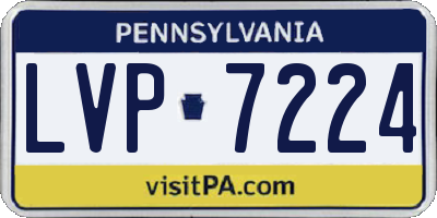 PA license plate LVP7224