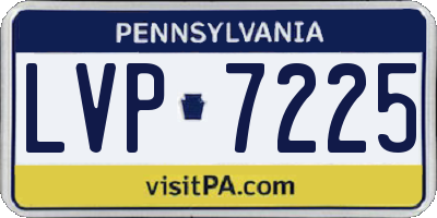 PA license plate LVP7225