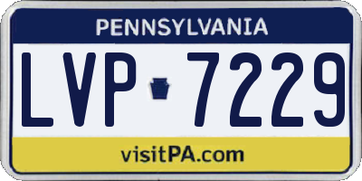 PA license plate LVP7229