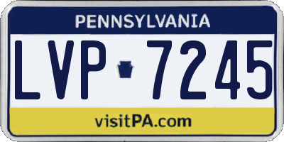 PA license plate LVP7245