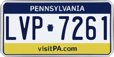 PA license plate LVP7261