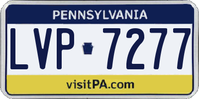 PA license plate LVP7277