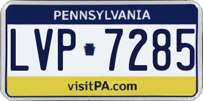 PA license plate LVP7285