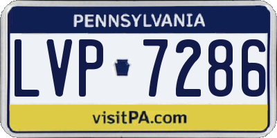 PA license plate LVP7286