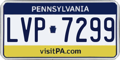 PA license plate LVP7299