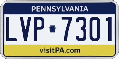 PA license plate LVP7301