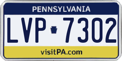 PA license plate LVP7302