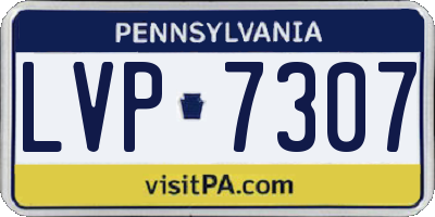 PA license plate LVP7307