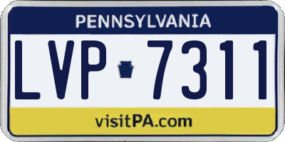 PA license plate LVP7311