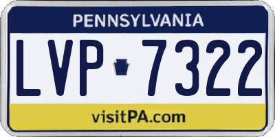 PA license plate LVP7322