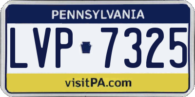 PA license plate LVP7325
