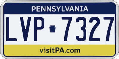 PA license plate LVP7327