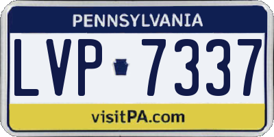 PA license plate LVP7337