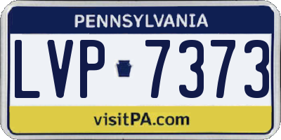 PA license plate LVP7373