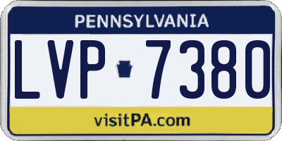 PA license plate LVP7380