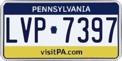 PA license plate LVP7397
