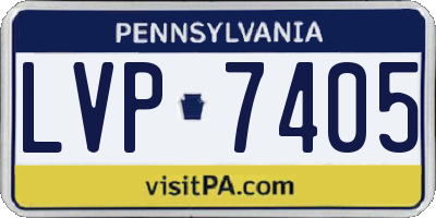 PA license plate LVP7405