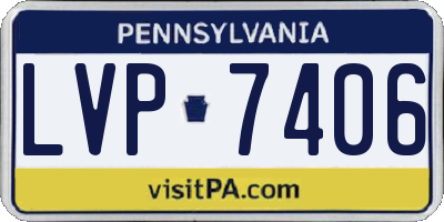 PA license plate LVP7406