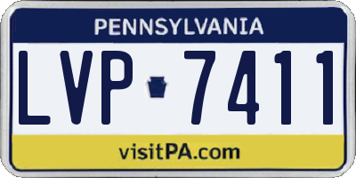 PA license plate LVP7411