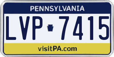 PA license plate LVP7415