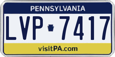 PA license plate LVP7417