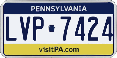 PA license plate LVP7424