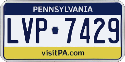 PA license plate LVP7429