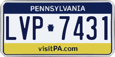 PA license plate LVP7431