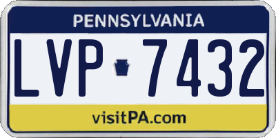 PA license plate LVP7432