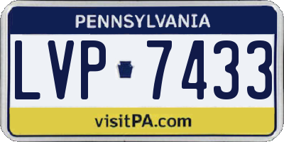 PA license plate LVP7433