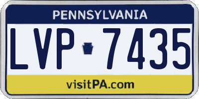 PA license plate LVP7435