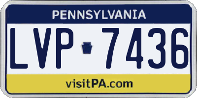 PA license plate LVP7436