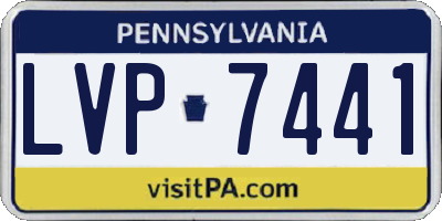 PA license plate LVP7441